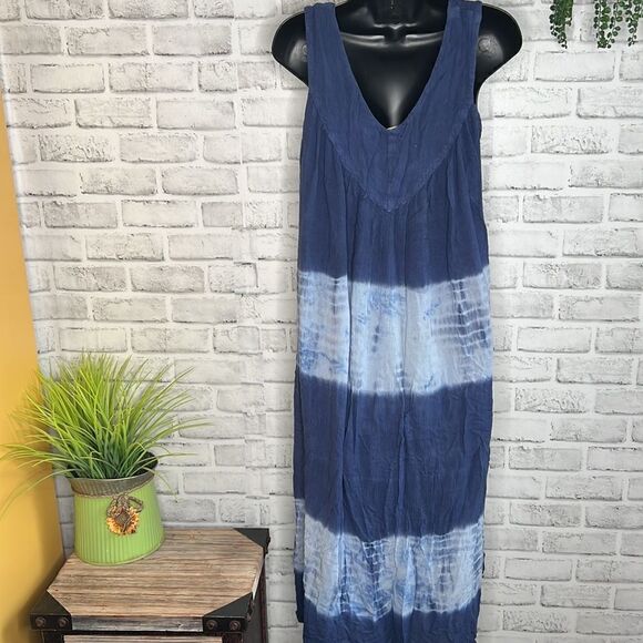 Riviera Sun Batik Tie Dye Sequins Dress Sundress Cover Up Plus Size OS Hippie - Picture 3 of 6